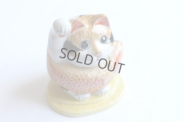 Photo6: Japanese Lucky Cat Kutani Porcelain Maneki Neko yonhachi oukoku H 14.5cm 