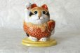 Photo3: Japanese Lucky Cat Kutani Porcelain Maneki Neko yonhachi oukoku H 14.5cm 