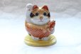 Photo2: Japanese Lucky Cat Kutani Porcelain Maneki Neko yonhachi oukoku H 14.5cm  (2)