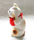 Photo9: Japanese Lucky Cat Tokoname ware YT Porcelain Maneki Neko slim white H25cm