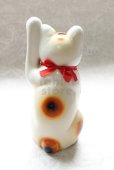 Photo8: Japanese Lucky Cat Tokoname ware YT Porcelain Maneki Neko slim white H25cm