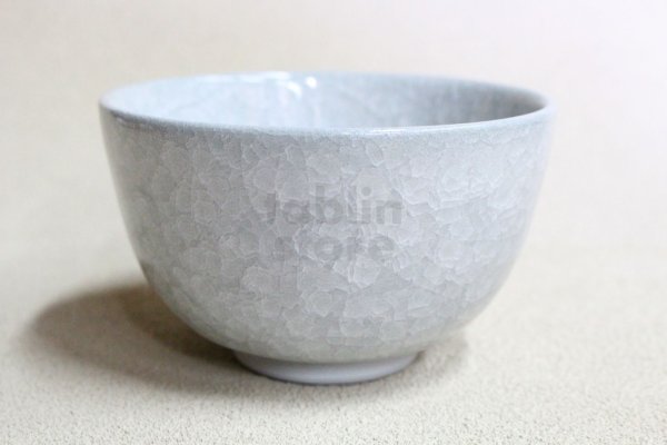 Photo7: Kiyomizu Japanese pottery tea ceremony bowl matcha chawan gray hyoretsu Junzo