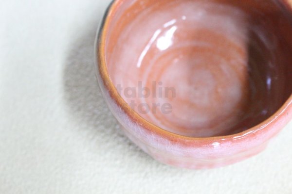 Photo2: Aka Raku ware noten red Shoraku Sasaki Japanese matcha tea ceremony bowl