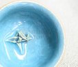 Photo4: Kiyomizu porcelain Japanese sake guinomi Junzo Okayama seiji blue craze origami bird cup