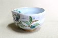Photo2: Kiyomizu Japanese pottery tea ceremony matcha bowl chawan Ryoji light blue plum (2)