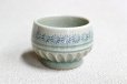 Photo1: Kiyomizu porcelain Japanese sake guinomi Minoru Ando shinogi haiyu  (1)