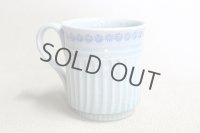 Kiyomizu Japanese pottery mug coffee cup Minoru Ando seiji  light blue