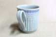 Photo2: Kiyomizu Japanese pottery mug coffee cup Minoru Ando seiji  light blue (2)