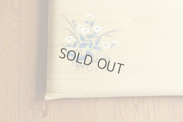 Photo4: Japanese rush grass floor pillow cushion zabuton flower psdik br 55 x 55cm