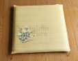 Photo2: Japanese rush grass floor pillow cushion zabuton flower psdik br 55 x 55cm (2)