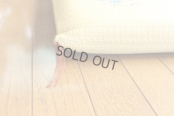 Photo3: Japanese rush grass floor pillow cushion zabuton flower psdik br 55 x 55cm