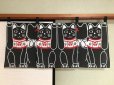 Photo1: Noren Japanese Doorway Curtain waza yu lucky cats Black cotton 80 x 34 cm (1)