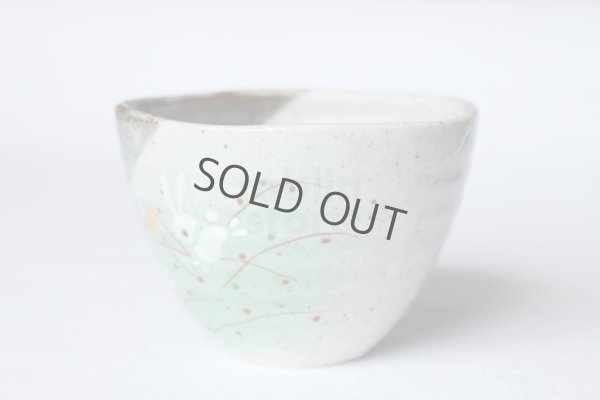 Photo4: Kutani porcelain Japanese Matcha chawan tea bowl yon ippuku hane usagi rabbit