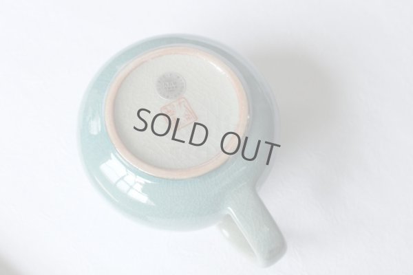 Photo6: Kutani porcelain Ginsai blue glaze Japanese tea pot