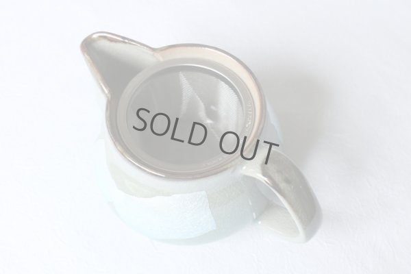 Photo7: Kutani porcelain Ginsai blue glaze Japanese tea pot