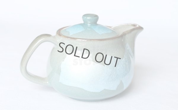 Photo10: Kutani porcelain Ginsai blue glaze Japanese tea pot