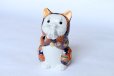Photo1: Japanese Lucky Cat Kutani Porcelain Maneki Neko Akamori negai H11.5cm (1)