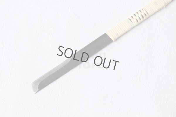 Photo7: Kiridashi Fruit Vegetable Carving knife Okeya Fujimaki Sakimaru white 2 steel