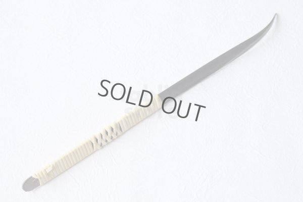 Photo8: Kiridashi Fruit Vegetable Carving knife Okeya Fujimaki thin Curved white 2 steel