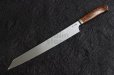 Photo3: SAKAI TAKAYUKI Limited Edition Sugihara Handle Ginsan Yasuki silver-3 steel Suminagashi Kiritsuke Sashimi 300mm