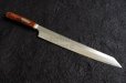 Photo2: SAKAI TAKAYUKI Limited Edition Sugihara Handle Ginsan Yasuki silver-3 steel Suminagashi Kiritsuke Sashimi 300mm (2)