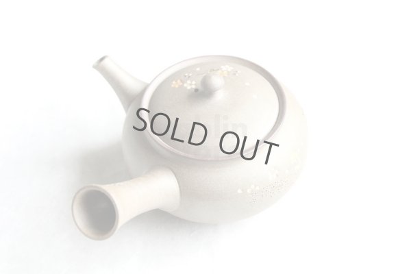 Photo11: Tokoname Japanese tea pot kyusu YT Yakishime butterfly sakura Seiho 300ml
