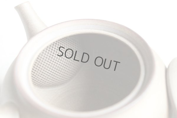 Photo7: Tokoname Japanese tea pot kyusu YT Yakishime butterfly sakura Seiho 300ml