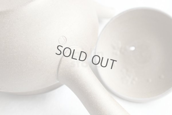 Photo6: Tokoname Japanese tea pot kyusu YT Yakishime butterfly sakura Seiho 300ml