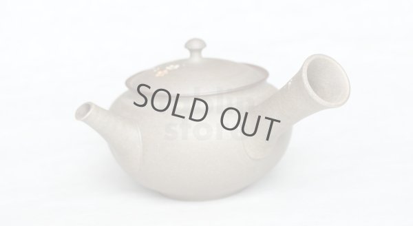 Photo4: Tokoname Japanese tea pot kyusu YT Yakishime butterfly sakura Seiho 300ml