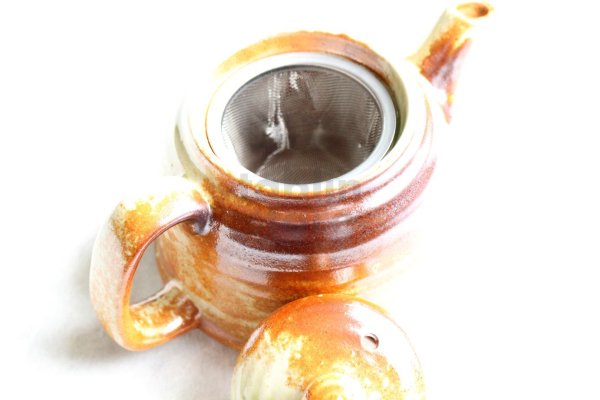 Photo6: Shigaraki pottery stainless tea strainer Japanese tea pot sho zaemon 500ml