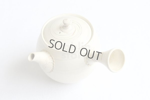 Photo9: Tokoname Japanese tea pot kyusu ceramic strainer Kenji shin nerikomi 360ml