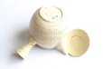 Photo4: Tokoname Japanese tea pot kyusu ceramic strainer Kenji nerikomi bi carved 360ml