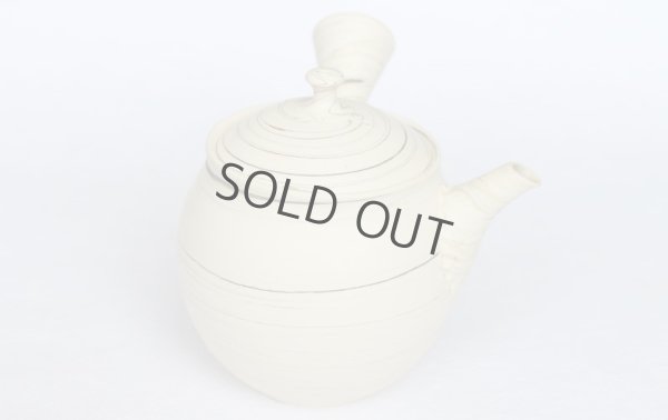 Photo8: Tokoname Japanese tea pot kyusu ceramic strainer Kenji shin nerikomi ren 360ml