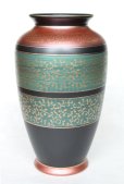 Photo1: Kutani Porcelain Japanese vase hanaire kinkarakusa H 24.5cm (1)