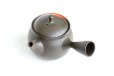 Photo9: Tokoname Japanese tea pot kyusu YT black yohen Shoryu 390ml