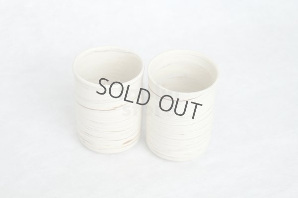 Photo8: Tokoname Japanese tea cups kumi Yunomi Nerikomi Kenji