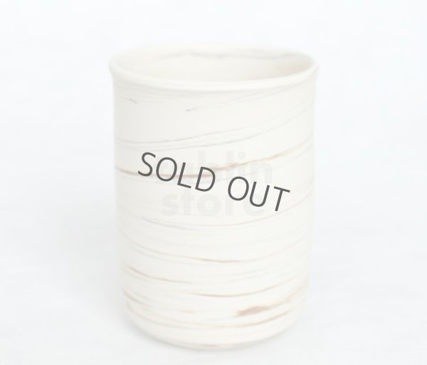 Photo3: Tokoname Japanese tea cups kumi Yunomi Nerikomi Kenji