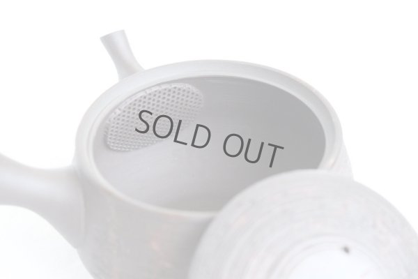 Photo7: Tokoname YT Japanese tea pot kyusu Gyokko pottery tea strainer hidasuki 150ml
