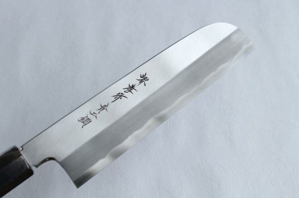 Photo11: SAKAI TAKAYUKI Japanese knife Aonikou Yasuki Blue-2 Steel Ebony wood Usuba kamagata vegetable 