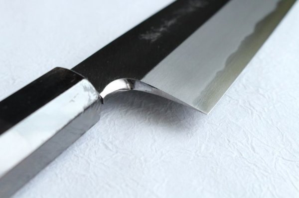 Photo9: SAKAI TAKAYUKI Japanese knife Aonikou Yasuki Blue-2 Steel Ebony wood Usuba kamagata vegetable 