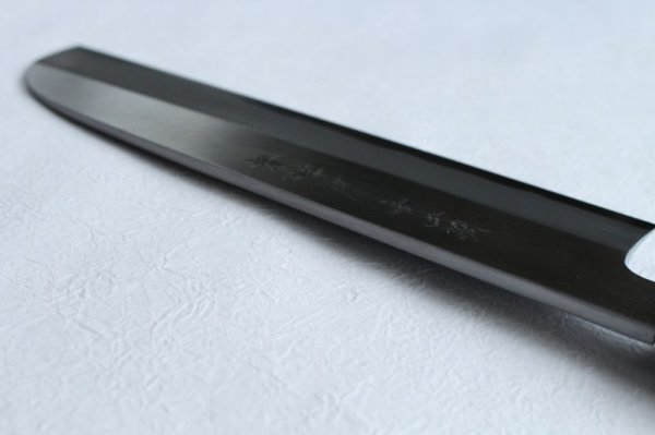 Photo8: SAKAI TAKAYUKI Japanese knife Aonikou Yasuki Blue-2 Steel Ebony wood Usuba kamagata vegetable 