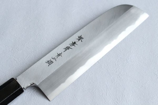 Photo5: SAKAI TAKAYUKI Japanese knife Aonikou Yasuki Blue-2 Steel Ebony wood Usuba kamagata vegetable 