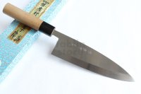 Honyaki water quenching SAKAI TAKAYUKI Deba knife Yasuki White-2 steel