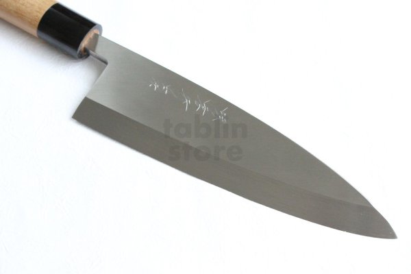 Photo3: Honyaki water quenching SAKAI TAKAYUKI Deba knife Yasuki White-2 steel