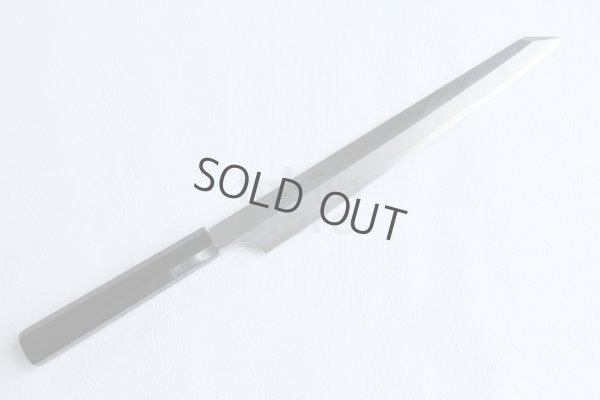 Photo3: SAKAI TAKAYUKI Japanese Sashimi knife Aonikou Hienn Kengata Kiritsuke Yanagiba Mirror Finish any size