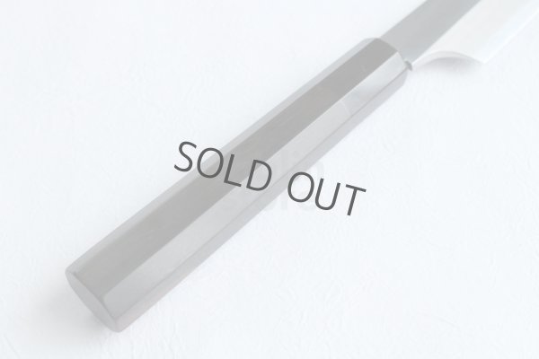 Photo8: SAKAI TAKAYUKI Japanese Sashimi knife Aonikou Hienn Kengata Kiritsuke Yanagiba Mirror Finish any size