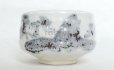 Photo1: Mino ware pottery Japanese tea ceremony bowl Matcha chawan sansui white shino (1)