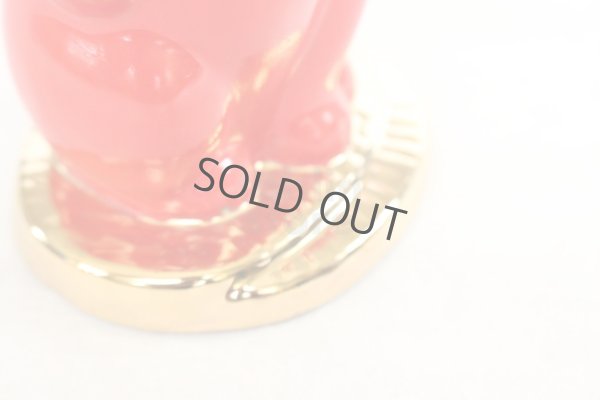 Photo9: Japanese Lucky Cat Kutani Porcelain Maneki Neko red  kobannori H 10cm