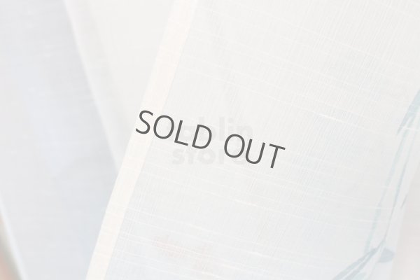 Photo6: Kyoto Noren MS Japanese door curtain Tsurukusa and Goldfishes green 84 x 148cm