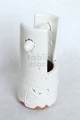 Photo9: Hagi yaki ware Japanese vase white glaze teoka en Seigan H 23.5cm